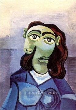  Maar Pintura - Retrato de Dora Maar aux yeux bleus 1939 Cubista